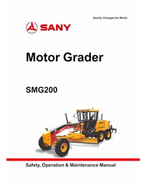 Manual de operação e manutenção em pdf da motoniveladora Sany SMG200 - Sany manuais - SANY-SMG200-OM-EN