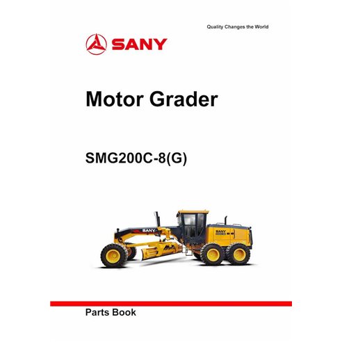 Catálogo de peças em pdf da motoniveladora Sany SMG200C-8(G) - Sany manuais - SANY-SMG200C-8-PC