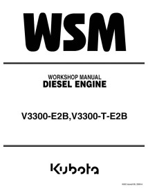 Manual de oficina do motor diesel Kubota V3300-E2B, V3300-T-E2B - Kubota manuais - KUBOTA-9Y011-02912