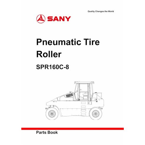 Sany SPR160C-8, SPR200C-8 pneumatic tire roller pdf parts catalog  - SANY manuals - SANY-SPR160C-PC