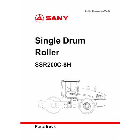 Catálogo de piezas en pdf del rodillo de un solo tambor Sany SSR200C-8H - Sany manuales - SANY-SSR200C-8H-PC
