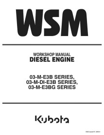 Kubota 03-M-E3B, 03-M-DI-E3B, 03-M-E3BG SERIES diesel engine workshop manual - Kubota manuals - KUBOTA-9Y111-00142