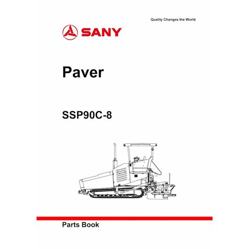 Sany SSP90C-8 tracked paver pdf parts catalog  - SANY manuals - SANY-SSP90C-8-PC