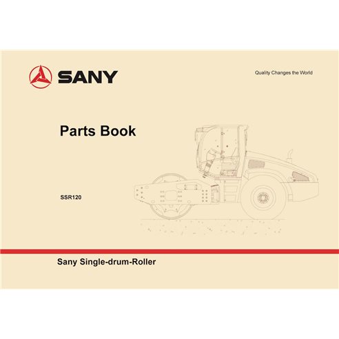 Catálogo de piezas en pdf del rodillo de un solo tambor Sany SSR120 - Sany manuales - SANY-SSR120-PC