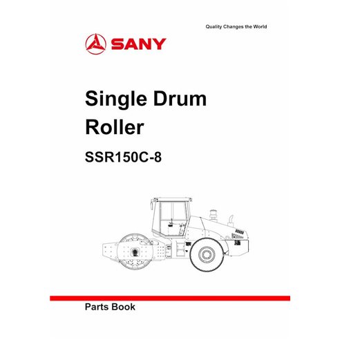 Catálogo de peças em pdf do rolo de tambor único Sany SSR150C-8 - Sany manuais - SANY-SSR150C-PC