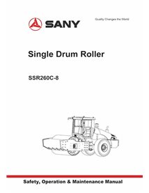 Manual de operação e manutenção em PDF do rolo compactador único Sany SSR260C-8 - Sany manuais - SANY-SSR260C-8-OM-EN