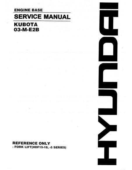 Manuel d'entretien du moteur diesel Kubota 03-M-E2B - Kubota manuels - KUBOTA-6469E