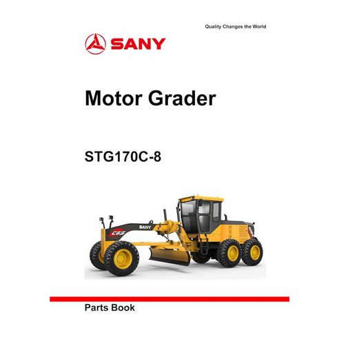 Sany STG170C-8 grader pdf parts catalog  - SANY manuals - SANY-STG170C-8-PC