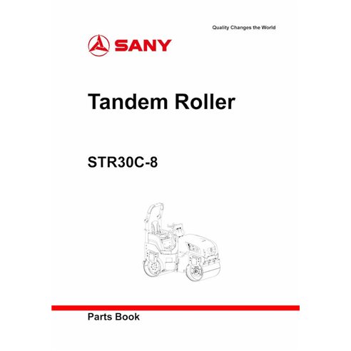 Catálogo de peças em pdf do rolo tandem Sany STR30C-8 - Sany manuais - SANY-STR30C-PC