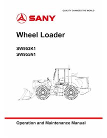 SANY-SW953-OM Sany SW953K1, SW955N1 chargeur sur pneus pdf manuel d'utilisation et d'entretien