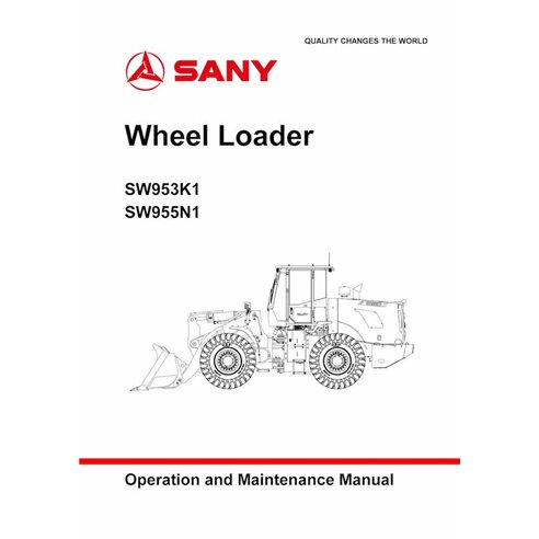Manual de operação e manutenção em pdf da carregadeira de rodas Sany SW953K1, SW955N1 - Sany manuais - SANY-SW953-OM-EN
