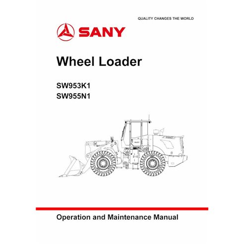 SANY-SW953-OM Sany SW953K1, SW955N1 wheel loader pdf operation and maintenance manual