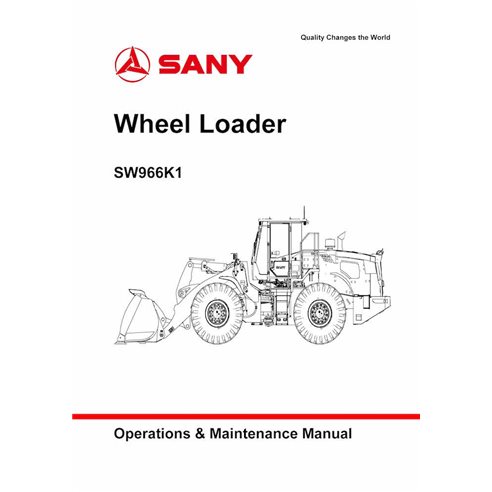 Manual de operación y mantenimiento pdf del cargador de ruedas Sany SW966K1 - Sany manuales - SANY-SW966-OM-EN