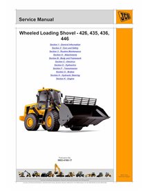 JCB 426, 435, 436, 446 cargadora de ruedas pdf manual de servicio - JCB manuales - JCB-9803-4160-17-SM-EN