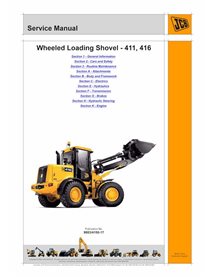 JCB 411, 416 cargadora de ruedas pdf manual de servicio - JCB manuales - JCB-9803-4150-17-SM-EN