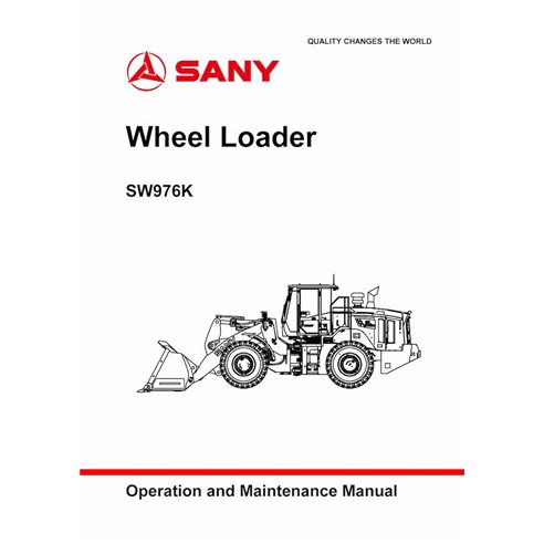Manual de operación y mantenimiento pdf del cargador de ruedas Sany SW976K - Sany manuales - SANY-SW978K-OM-EN
