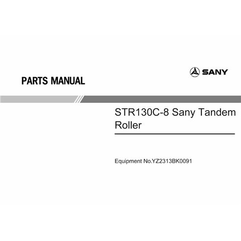 Rodillo tándem Sany STR130C-8 catálogo de piezas pdf - Sany manuales - SANY-STR130C-PC