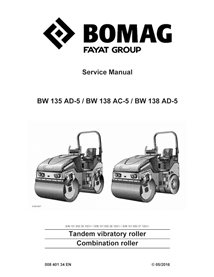 Manual de serviço em pdf do rolo vibratório tandem BOMAG BW135 AD-5, BW138 AC-5, BW138 AD-5 - BOMAG manuais - BOMAG-00840134E...