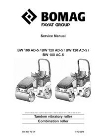 Manual de serviço em pdf do rolo vibratório tandem BOMAG BW100, BW120 AD-5, AC-5 - BOMAG manuais - BOMAG-00840072EN-l16