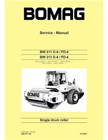 BOMAG-00891145-a07 BOMAG BW211, BW213 D-4, PD-4 rodillo de un solo tambor manual de servicio en pdf