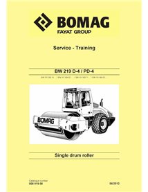 BOMAG BW219 D-4, PD-4 rodillo de un solo tambor manual de servicio en pdf - BOMAG manuales - BOMAG-00891908-f12-EN