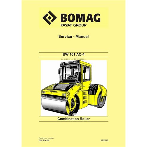 Manual de serviço em pdf do rolo BOMAG BW161 AC-4 - BOMAG manuais - BOMAG-00891605.b12