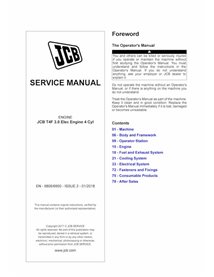 JCB T4F 3.0 Elec 4 Cyl engine pdf service manual  - JCB manuals - JCB-9806-6950-1-2018-SM-EN