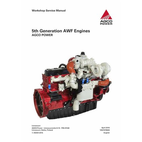 Manuel d'entretien PDF du moteur AWF AGCO de 5e génération - AGCO manuels - AGCO-V837079928C-WSM-EN