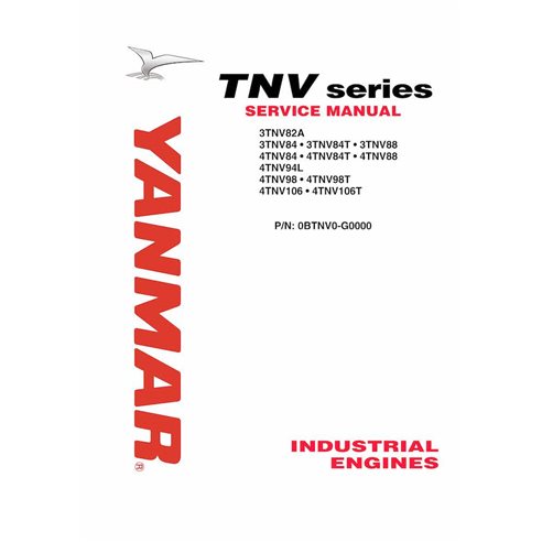 Manual de serviço em pdf do motor da série Yanmar TNV - Yanmar manuais - YANMAR-0BTNV0-G0000-SM-EN