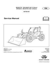 Manual de serviço dos manipuladores telescópicos Massey Ferguson MF 9407TS, MF 9307S - Massey Ferguson manuais - MF-1857801M1