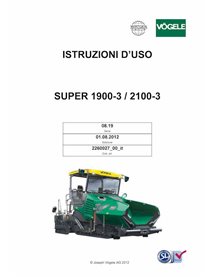 Vögele SUPER 1900-3, 2100-3 extendedora de orugas pdf manual de funcionamiento y mantenimiento IT - Vögele manuales - VGL-226...