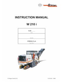 Fresadora Wirtgen W210i (15.20) pdf manual de operação e manutenção - Wirtgen manuais - WRT-2199342-01-EN