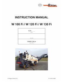 Manuel d'utilisation et d'entretien pdf de la fraiseuse Wirtgen W100Fi, W120Fi, W130Fi (13.10) - Wirtgen manuels - WRT-221951...