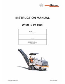 Fresadora Wirtgen W60i, W100i (12.10) pdf manual de operación y mantenimiento - Wirtgen manuales - WRT-2236241-00-EN