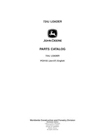 John Deere 724J wheel loader pdf parts catalog  - John Deere manuals - JD-PC9155