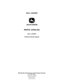 John Deere 824J wheel loader pdf parts catalog  - John Deere manuals - JD-PC9243