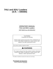 Manuel de l'opérateur pdf pour chargeuse sur pneus John Deere 744J, 824J SN -590069 - John Deere manuels - JD-OMT182029-EN