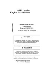 John Deere 844J wheel loader pdf operator's manual  - John Deere manuals - JD-OMT207807-EN