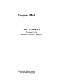 Manuel de l'opérateur pdf de la chargeuse sur pneus John Deere 844J FR - John Deere manuels - JD-OMT207812-FR