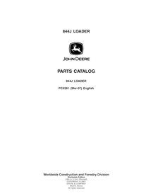 John Deere 844J wheel loader pdf parts catalog  - John Deere manuals - JD-PC9391