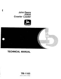 TM1165 John Deere 855 crawler loader technical manual (TM1165)