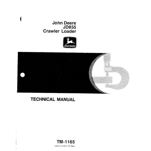 Manual técnico em pdf da carregadeira de esteira John Deere 855 - John Deere manuais - JD-TM1165-EN