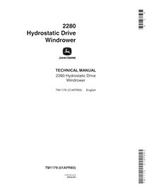 TM1179 Manuel technique pdf de l'andaineur John Deere 2280