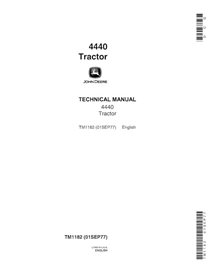 TM1182 Manuel technique du tracteur John Deere 4440 (TM1182)