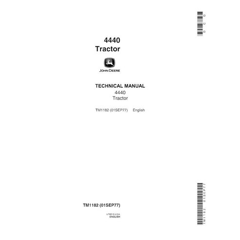 TM1182 John Deere 4440 tractor technical manual (TM1182)