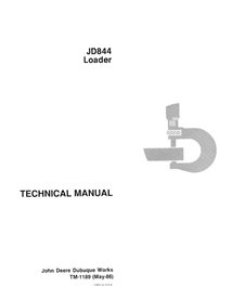 TM1189 Cargador de ruedas John Deere 844 pdf manual técnico