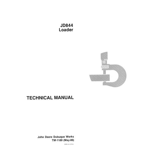 Manual técnico em pdf da carregadeira de rodas John Deere 844 - John Deere manuais - JD-TM1189-EN