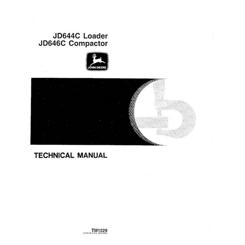 John Deere 644C, 646C cargadora de ruedas pdf manual técnico - John Deere manuales - JD-TM1229-EN