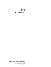 TM1230 John Deere 990 excavator pdf technical manual