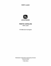 John Deere 644K wheel loader pdf parts catalog  - John Deere manuals - JD-PC10060